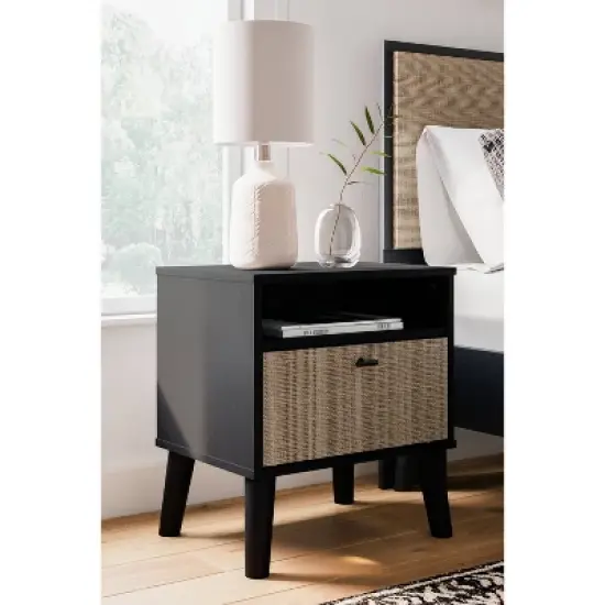 Charlang Nightstand Black/Gray/Beige - Signature Design by Ashley image {1}