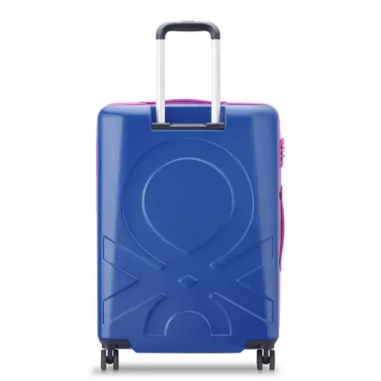 United Colors of Benetton x DELSEY PARIS Medium Checked Fabrica 24" Hardside Spinner Suitcase - Blue image {3}