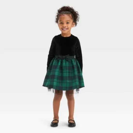 Toddler Girls' Checkered Dress - Cat & Jack&trade; Green image {3}