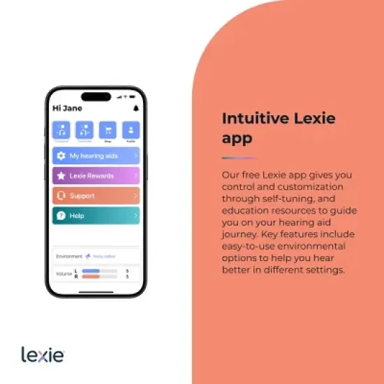 Lexie Lumen - Self-fitting OTC Hearing Aids for Adults and Seniors| Replaceable Batteries, Noise Reduction and Self-Fit Solution image {11}