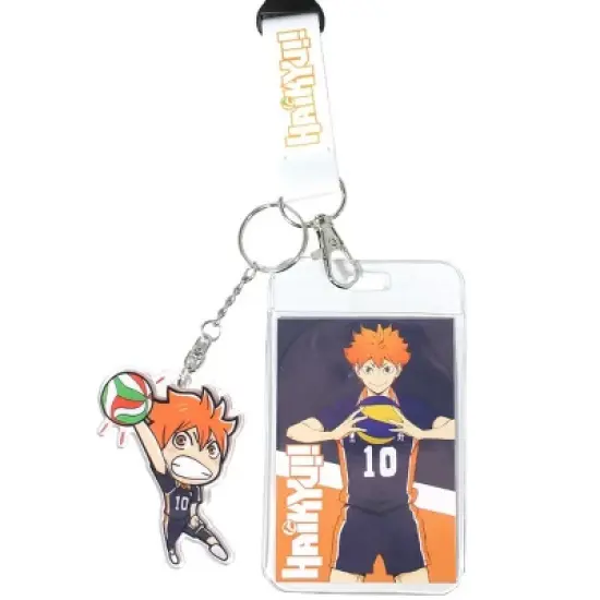 Haikyu!! Shoyo Hinata ID Badge Holder Breakaway Lanyard w/ Acrylic Keychain image {1}