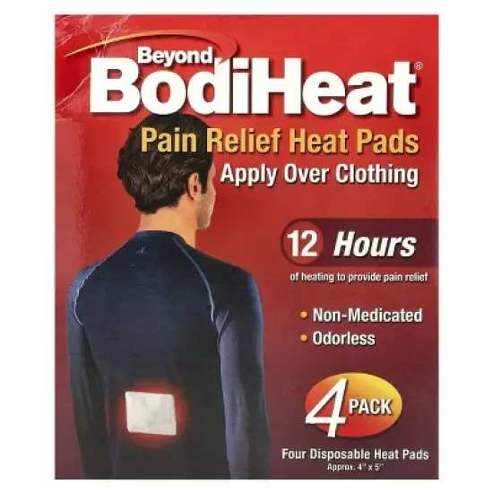 Beyond BodiHeat Pain Relieving Heat Pads 4" x 5", 4 Ct image {3}