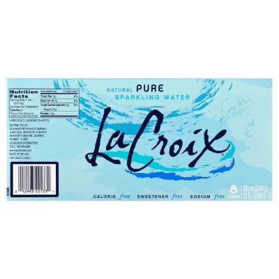LaCroix Sparkling Water Pure - 8pk/12 fl oz Cans image {6}