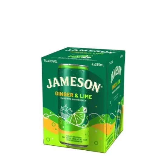 Jameson Whiskey Lime RTD - 4pk/355ml Cans image {10}