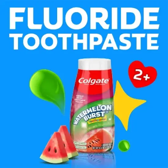 Colgate 2-in-1 Kids' Flouride Toothpaste and Anticavity Mouthwash - Watermelon Burst - 4.6oz image {2}