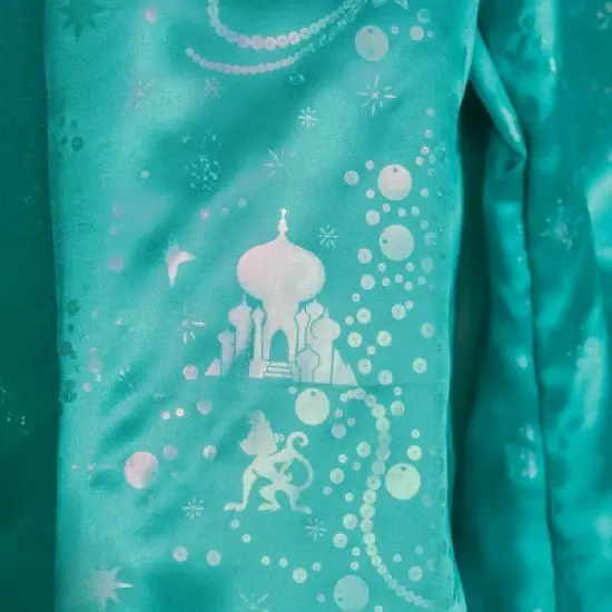 Disney Princess Kids' Aladdin Jasmine Deluxe Costume Jumpsuit Aqua Green image {3}