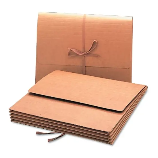 Smead 3 1/2" Exp Wallet 11 3/4 x 9 1/2 Redrope 71053 image {1}