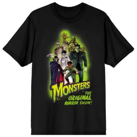 Universal Monsters Group Shot Crew Neck Short Sleeve Women's Black T-shirt image {5}