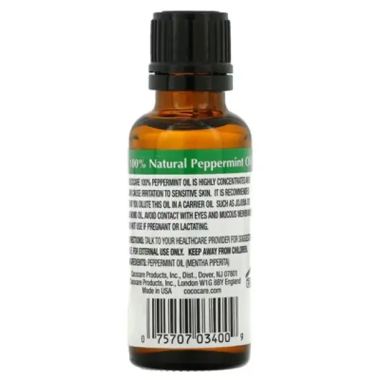 Cococare 100% Natural Peppermint Oil - 1 fz image {1}