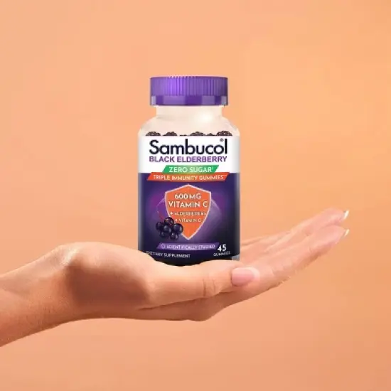 Sambucol Sugar Free Triple Immunity Supplement Vegan Gummies - 45ct image {4}