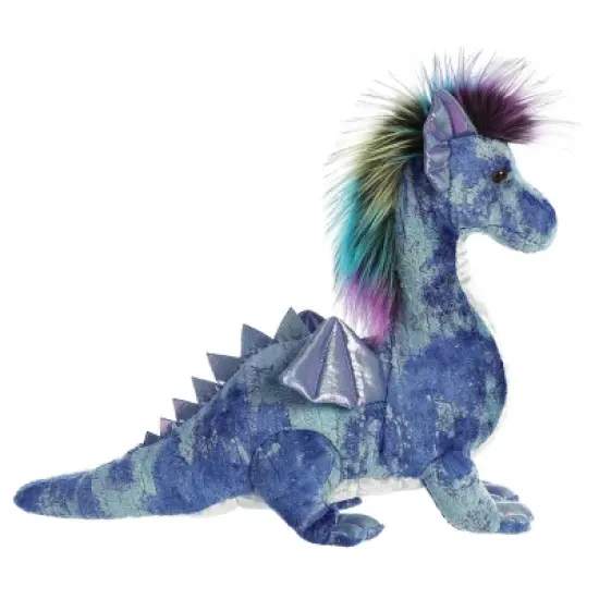 Aurora Luxe Boutique 17" Zion Dragon Blue Stuffed Animal image {2}