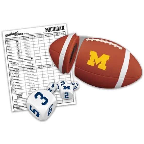 MasterPieces Officially Licsenced NCAA Michigan Wolverines Shake N' Score Dice Game for Age 6 and Up image {2}