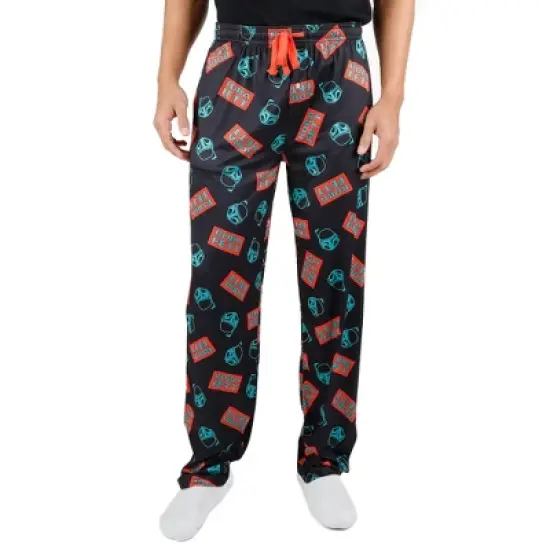 Star Wars Boba Fett Character All Over Print Men's Black Sleep Pajama Pants Lounge wear image {3}