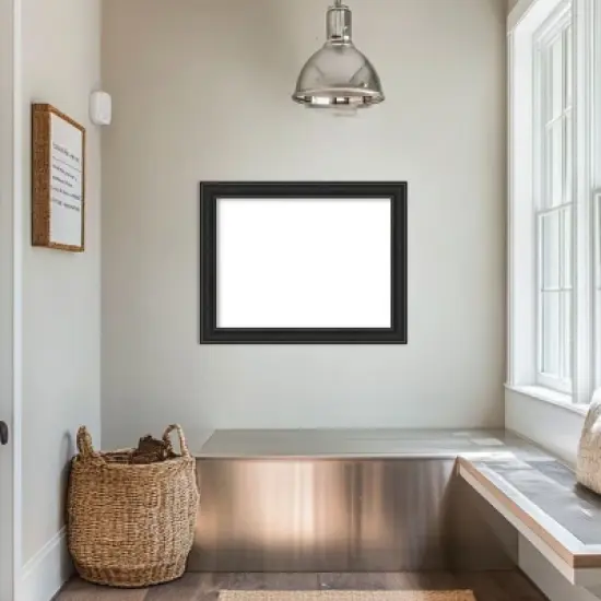 Amanti Art Shipwreck Black Narrow Framed Dry Erase Magnetic Board image {7}