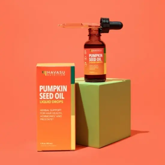Organic Pumpkin Seed Oil Liquid Drops, Urinary Tract & Prostate Health for Men, Hair Skin & Nails Health, Unflavored, Havasu Nutrition, 1 fl oz image {6}