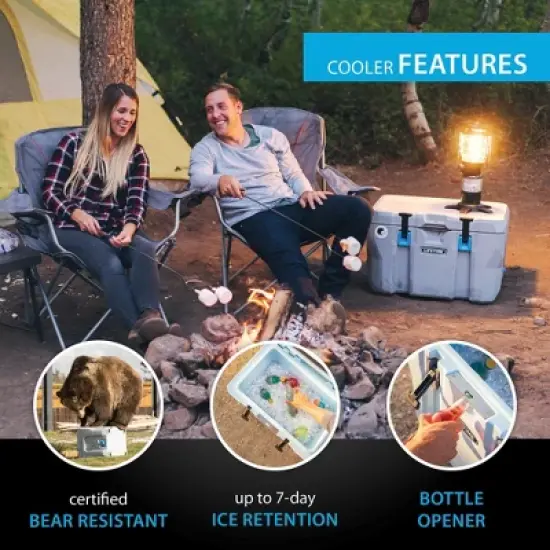 Lifetime 55 Quart High Performance Cooler, White and Pink (91245) image {4}