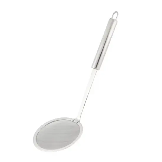 Unique Bargains Kitchen Stainless Steel Fine Wire Mesh Strainer Skimmer Ladle 10cm Dia image {5}