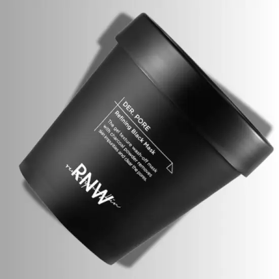 RNW DER. PORE Refining Black Mask | A gel texture wash-off mask containing Charcoal Powder to remove skin impurities - (6.7 oz) image {1}
