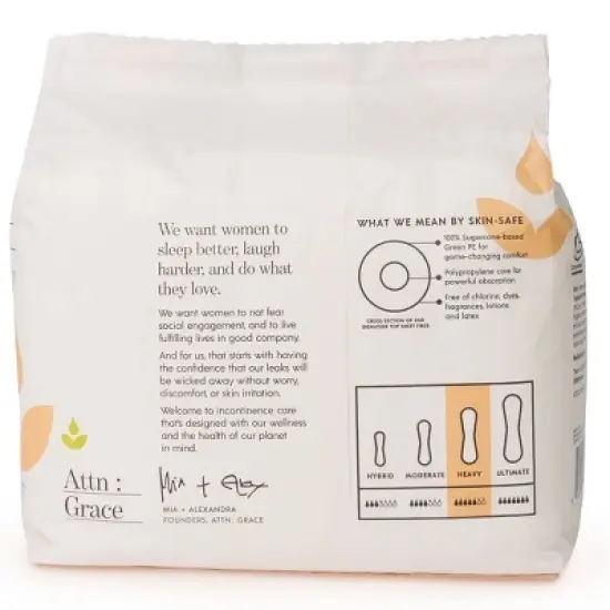 Attn: Grace Incontinence Pads - Heavy Absorbency - 12ct image {4}