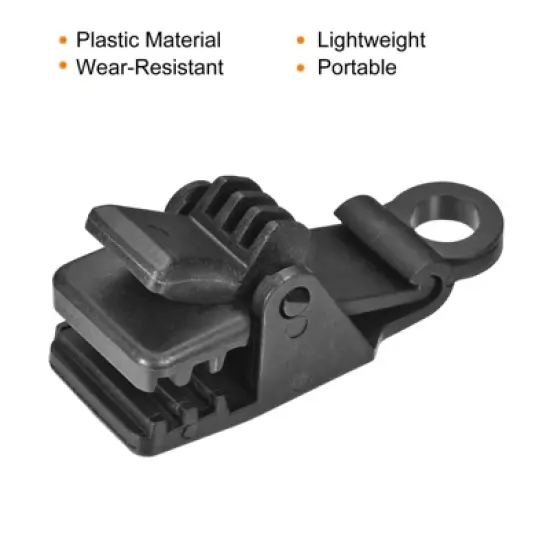 Unique Bargains Tarp Clips Plastic Tent Snaps Press Lock Grip Clamps for Outdoor Camping Awning Canopy Boat Cover Black 8 Pcs image {4}