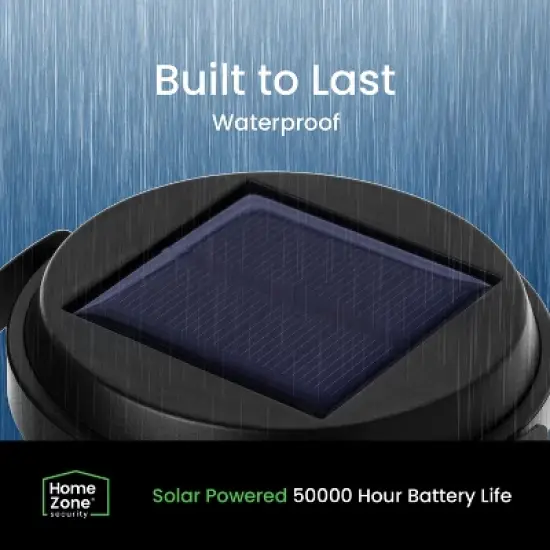 Home Zone Security&reg; 10-Lumen Solar Crackle-Glass LED Lantern Path Lights with Shepherd Hook, 2 Pack in Black image {3}