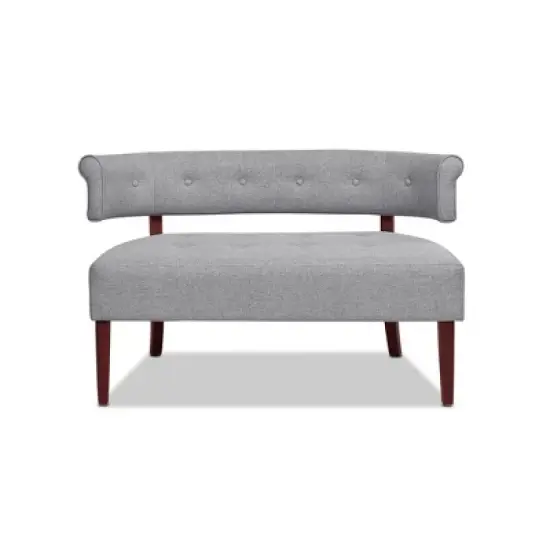 Jennifer Taylor Home Jared Roll Arm Tufted Bench Settee image {9}