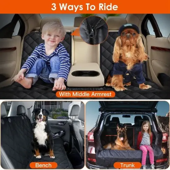 Dog Car Seat Cover Waterproof Scratchproof Pet Car Rear Protector Mat Pet image {5}