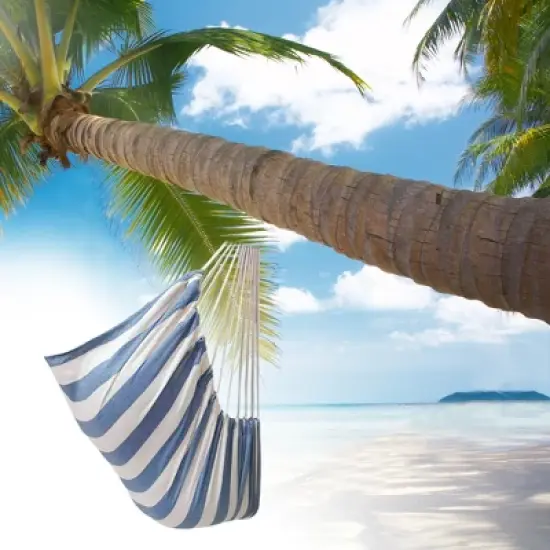 Unique Bargains Durable Stripe Hammock 51.18"x39.37" 1 Pc image {1}