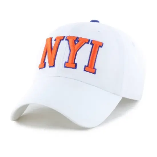 NHL New York Islanders Adult White Clique Hat: Cotton Adjustable Baseball Cap image {4}