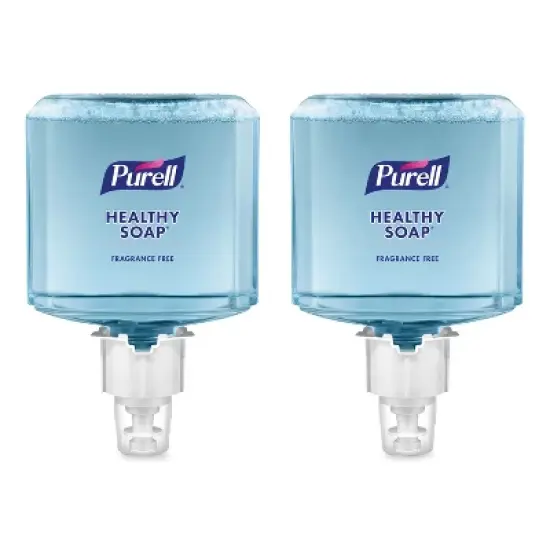 PURELL HEALTHY SOAP Gentle and Free Foam Refill, For ES4 Dispensers, Fragrance-Free, 1,200 mL, 2/Carton image {8}