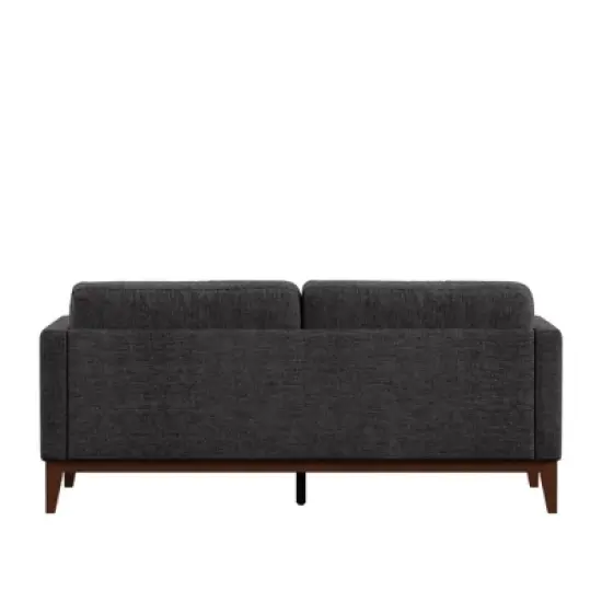 Clyde Linen Upholstered Sofa Charcoal Gray - Inspire Q image {5}