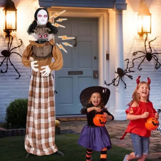 Costway Halloween Animatronics with Red Light Up Eyes Motion & Sound Activated image {3}