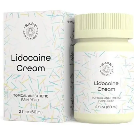 BASE LABORATORIES Lidocaine Cream Tropical Anesthetic Pain Relief - 2 oz | Numbing Agent image {4}
