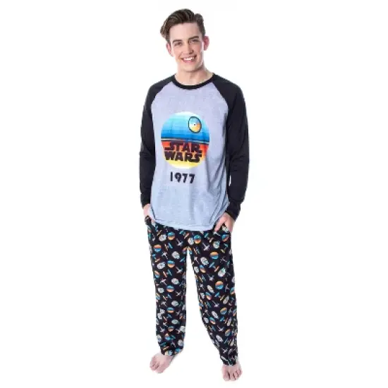 Star Wars Men's Pajamas Star Wars 1977 Raglan Shirt And Pants Pajama Set Star Wars 1977 image {4}