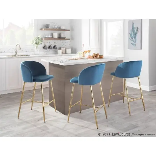 Set of 2 Fran Contemporary Counter Height Barstools - LumiSource image {11}