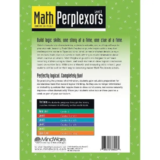 MindWare Math Perplexors: Level D - Brainteasers  - 50 Puzzles image {1}
