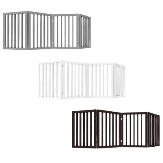 Pet Adobe Indoor Pet Gate - Folding Dog Gate for Stairs or Doorways - Freestanding Pet Fence for Cats and Dogs image {1}