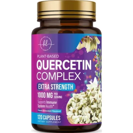 Quercetin Supplement Capsules for Heart, Respiratory, Allergy & Immune Support - 60 Capsules;120 Capsules image {9}