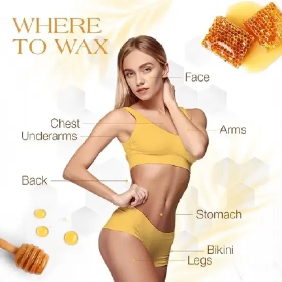 GiGi ALL PURPOSE HONEE Hair Removal Soft Wax for All Skin and Hair Types, 14 oz (PACK OF 2) Honey-Infused Formula image {4}