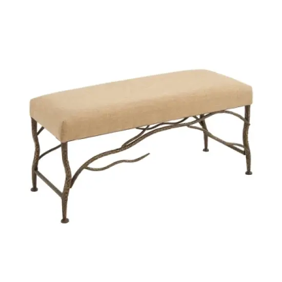 Farmhouse Wood Rectangle Bench Brown - Olivia & May image {4}