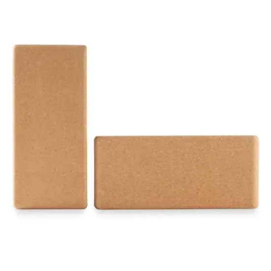 Node Fitness Yoga Block (Set of 2) - 4" Thick Cork Brick image {2}