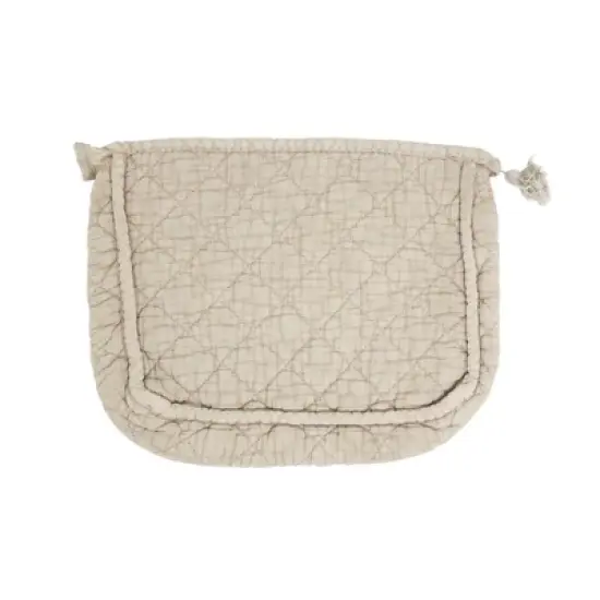 Saro Lifestyle Soft Cotton Quilted Cosmetic Bag image {1}
