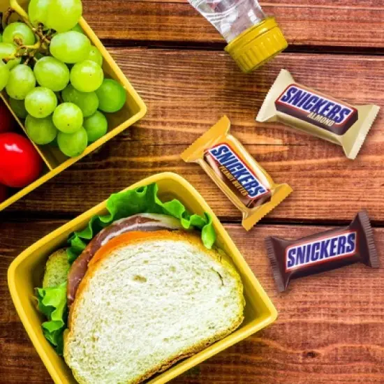 Snickers Milk Chocolate, Peanut Butter, & Almond Candy Bars Fun Size Variety Pack, Party Size - 24.02oz Bulk Bag image {8}