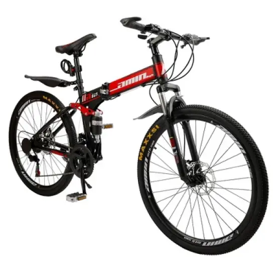 Topteng 26 inches Folding Mountain Bike for Teen Adults image {9}