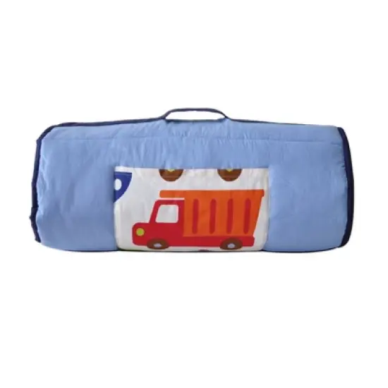 Bacati - Transportation Blue Toddler Nap Mat image {1}