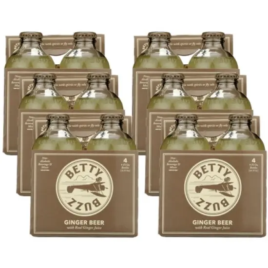 Betty Buzz Ginger Beer 4 Pack - Case of 6/36 oz image {6}