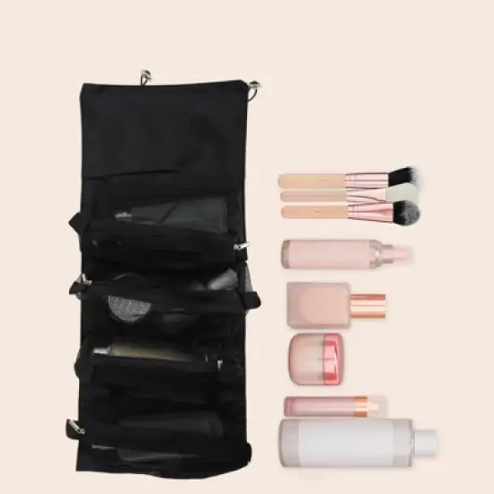 Unique Bargains 4 in 1 Makeup Bag with Multiple Compartments 1 Pc image {5}