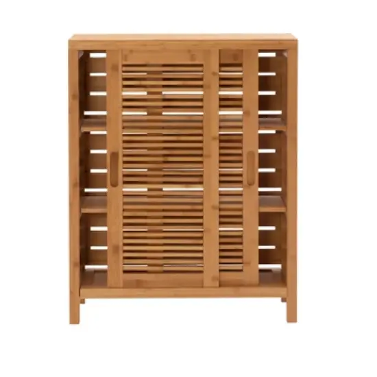Bracken Two-Door Floor Cabinet Natural - Linon image {3}