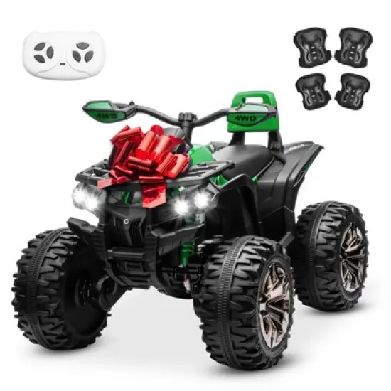 JOYRACER 24V Kids Ride-On ATV, 2-Seater 4-Wheeler Quad Electric Powerful Car w/ 800W Motor, Remote, High/Low Speed, Bluetooth/MP3 & LED for Big Kids image {11}