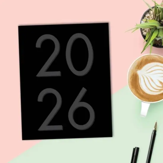 Willow Creek Press 7.5"x9.5" 2026 Basic Black Booklet Monthly Planner image {4}